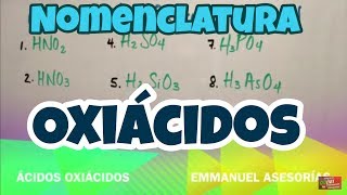 Ácidos Oxiácidos Nomenclatura Parte 1 [upl. by Aieka]