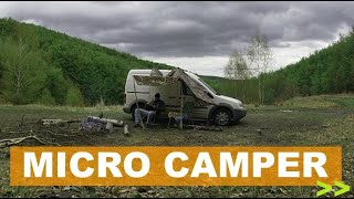 Woodland Camping with Micro Camper Ford Transit Connect fast version [upl. by Amiarom666]