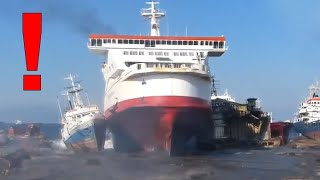 TOP 10 SHIP CRASHES Caught on Video [upl. by Strenta737]