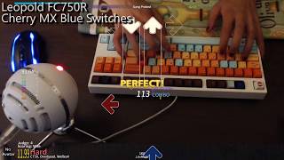 Cherry MX Blues vs Razer Greens  Stepmania Sound TestGameplay [upl. by Tratner]