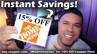 How To Get 15 Off Coupon at Home Depot Instant Delivery [upl. by Airotkiv]