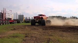 Monster truck accident at Power Truck Show 882015 [upl. by Arly]