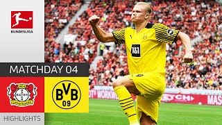 Bayer 04 Leverkusen  Borussia Dortmund 34  Highlights  Matchday 4 – Bundesliga 202122 [upl. by Berghoff]