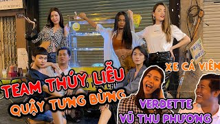 Team Thuý Liễu quậy tưng bừng xe cá viên chiên của Verdette Vũ Thu Phương [upl. by Ahsai511]