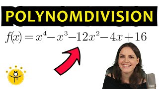 POLYNOMDIVISION Funktion 4 Grades – NULLSTELLEN erraten und berechnen Beispiel [upl. by Willey]