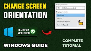 How to Change Display Orientation in Windows  Full Guide [upl. by Otit]