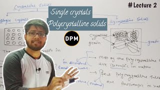 Single Crystals and Polycrystalline Solids  Solid State Physics  Hindi  DPM Academy [upl. by Erbe]