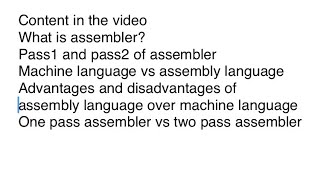 System programming Assembler introduction [upl. by Palocz]