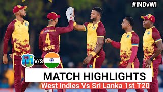 Sri Lanka Vs West Indies 1st T20 Match Highlights 2024  WI Vs SL 1st t20 match highlights today [upl. by Rebmik]