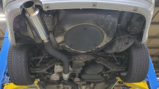 Audi S4 B5 Custom 35quot Exhaust DIY Build [upl. by Sueddaht665]