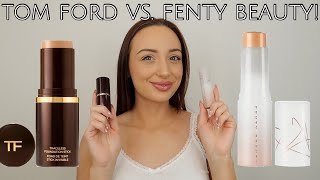 Tom Ford Traceless Stick Foundation vs Fenty Beauty Eaze Drop Stick Foundation [upl. by Luhem]