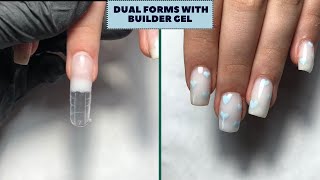 HOW TO USE DUAL FORM WITH BUILDER GELstep by step hard gel [upl. by Artimed]