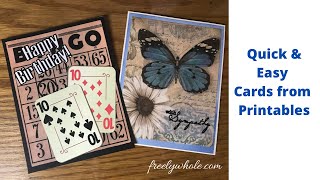 Quick amp Easy Cards from Printables  Tutorial [upl. by Spiegleman424]