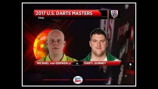 2017 US Darts Masters Final van Gerwen vs Gurney [upl. by Selestina]