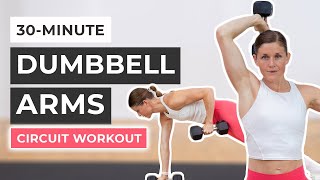 30Minute Dumbbell Arm Workout Strength Power  Isometrics [upl. by Farver]