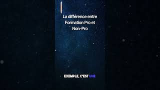 Formation Pro vs NonPro  Comprenez la Différence en moins d’1 Minute [upl. by Chaney]