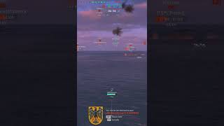 Warships🏴‍☠️  Battleship gets focused by fun police worldofwarships wows cqc [upl. by Helbon]