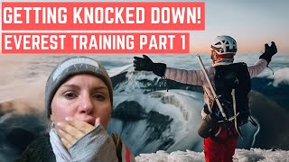 GETTING KNOCKED DOWN  EVEREST TRAINING PART 1  Rebecca Louise [upl. by Miquela]