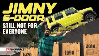 Maruti Suzuki Jimny 5Door Review  On Road Comfort amp OffRoad Capability Manual vs Automatic [upl. by Htezil]