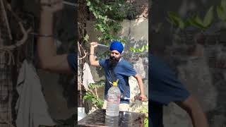 Sikh Dagger vs five liter water can sikharmory sikhdaggers daggers antique [upl. by Llig829]