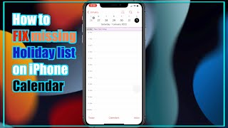 How to FIX Missing Holidays on iPhone Calendar [upl. by Anelis699]