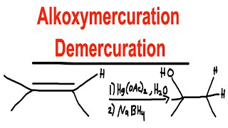 Alkoxymercuration Demercuration  HgOAc2  H20  NaBH4  Organic Chemistry [upl. by Ahsilak]