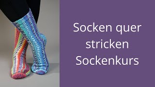 VideoKurs Socken quer stricken [upl. by Krusche553]