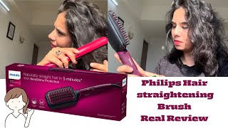 Best Philips hair straightener BrushReal Review  Frizzy hair solution gadgets viral viralvideo [upl. by Occer]