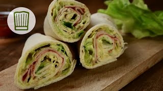 PartyWraps mit Frischkäse und Putenbrust Rezept chefkoch [upl. by Palmore182]