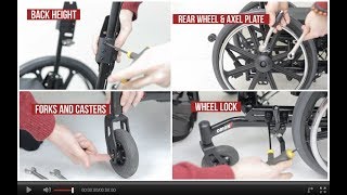 Orion II Wheelchair Adjustment  How to Adjust  Tutorial Video [upl. by Till]