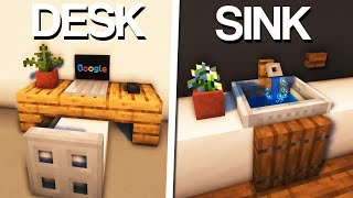 Minecraft 20 Interior Furniture Designs amp Ideas [upl. by Leina]