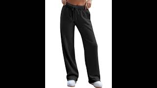 Trendy Wide Leg Sweatpants fashion summeroutfits [upl. by Schear]