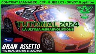 ASSETTO CORSA  TUTORIAL 2024 pa principiantes  CM  CSP  PURE LCS  SKYGT Spec II y más 2h xD [upl. by Euphemie]