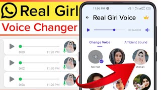 Real Girl Voice Changer App For Whatsapp  Change Voice Male To Female  Whatsapp Voice Changer 2021 [upl. by Dorella]