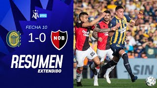 Rosario Central 10 Newells Old Boys  TorneoBetano  Resumen Extendido  Fecha 10 [upl. by Lledrac]