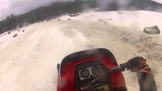 Stratford New Hampshire Vintage Snowmobile Race Youth Final 2013 [upl. by Enitsyrk]