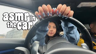 ASMR in the car tapping and scratching [upl. by Leah]