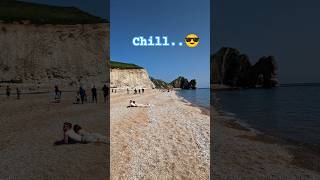 Chill at beach Durdle door UK 🏖️ Weekend weekend holiday shorts [upl. by Aira]