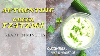 AUTHENTHIC GREEK TZATZIKI DIP CUCUMBER AND MINT [upl. by Luehrmann248]