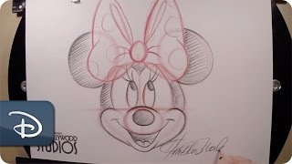 HowTo Draw Minnie Mouse  Disneys Hollywood Studios [upl. by Neenahs484]