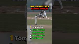 TOP 5 CRAZIEST BATTING STANCES baseball mlb baseballshorts [upl. by Nickolaus101]