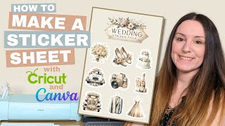 How to Make Sticker Sheets with Cricut Explore 3 and Canva  Print then Cut Tutorial for Beginners [upl. by Thorma]