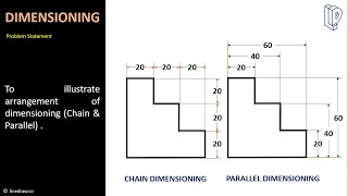 Chain amp Parallel Dimensioning II Engineering Drawing II इंजीनियरिंग ड्राइंग [upl. by Jacobina]