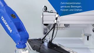 KMF Nähsystem RoQom 6000 mit MOTOMAN GP7 Roboter [upl. by Ecinom]