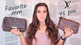 Louis Vuitton Favorite MM vs PM  Monogram vs Damier Ebene  Which is the best one [upl. by Neened]