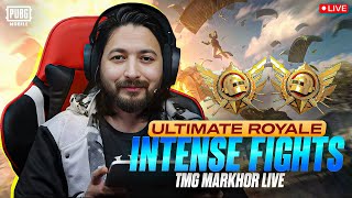 TOURNAMENT MATCHES  ULTIMATE ROYALE RUSH GAMEPLAY  TMG MARKHOR  PUBG Live Stream [upl. by Stutsman]