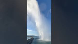 Beautiful Jet d’Eau in Geneva [upl. by Man]