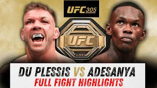 UFC 305 Dricus du Plessis vs Israel Adesanya Full Fight Highlights [upl. by Bocoj]