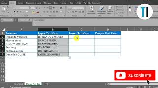 Convertir texto entre mayúsculas y minúsculas usando formulas en Excel [upl. by Limbert]