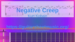 Negative Creep Sheet Music Free Kurt Kobain Synthesia Piano [upl. by Adlesirc681]